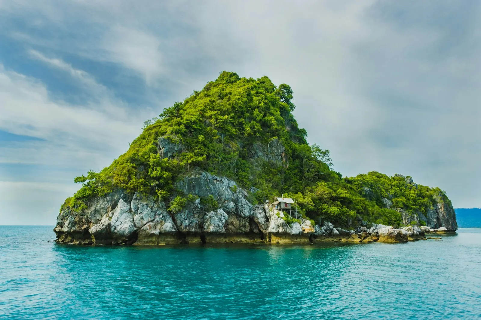 An aerial view of Saint Lucia in the Eastern Caribbean